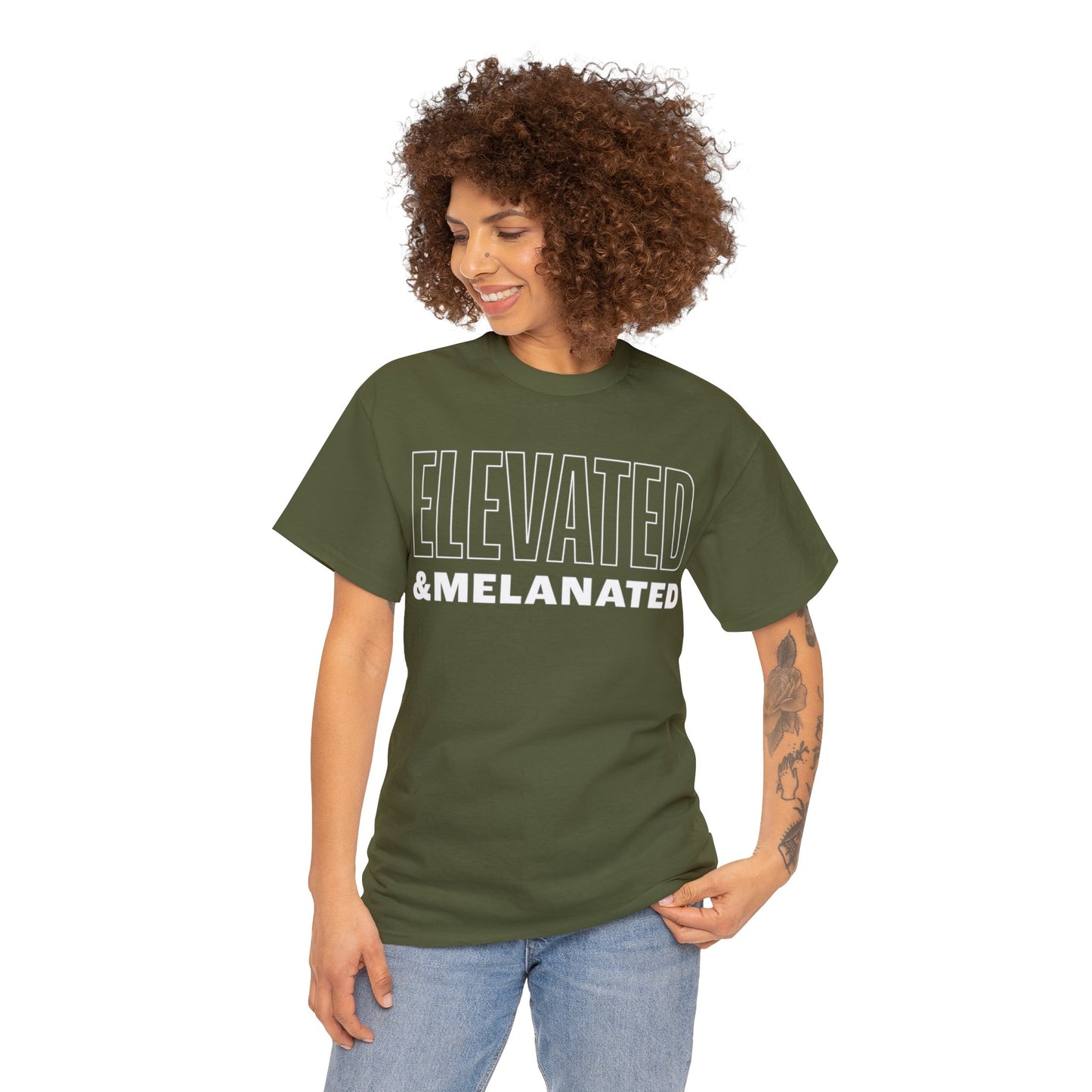 ELEVATED AND MELANATED STACKED TEE