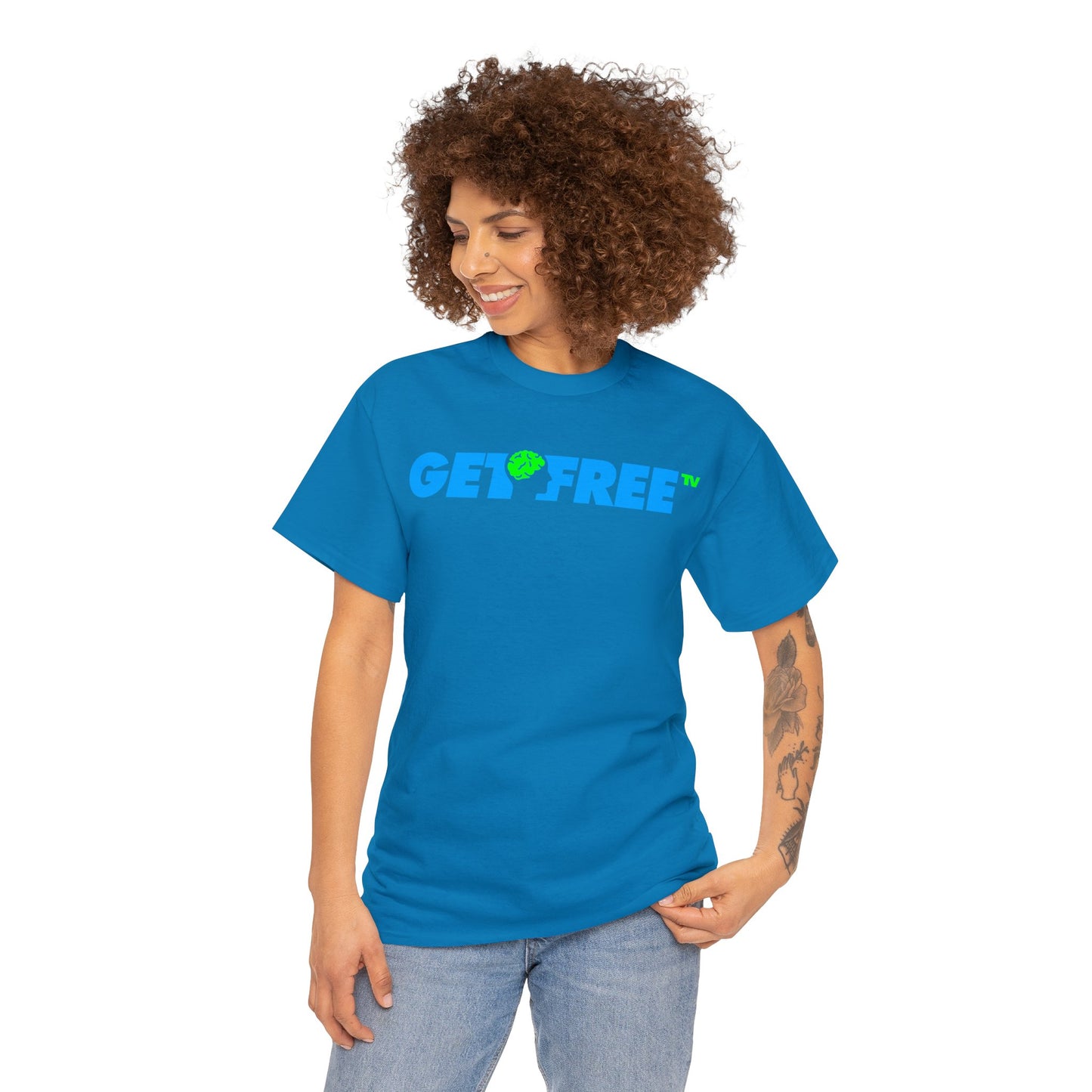 GETFREE BLUE BOX TEE