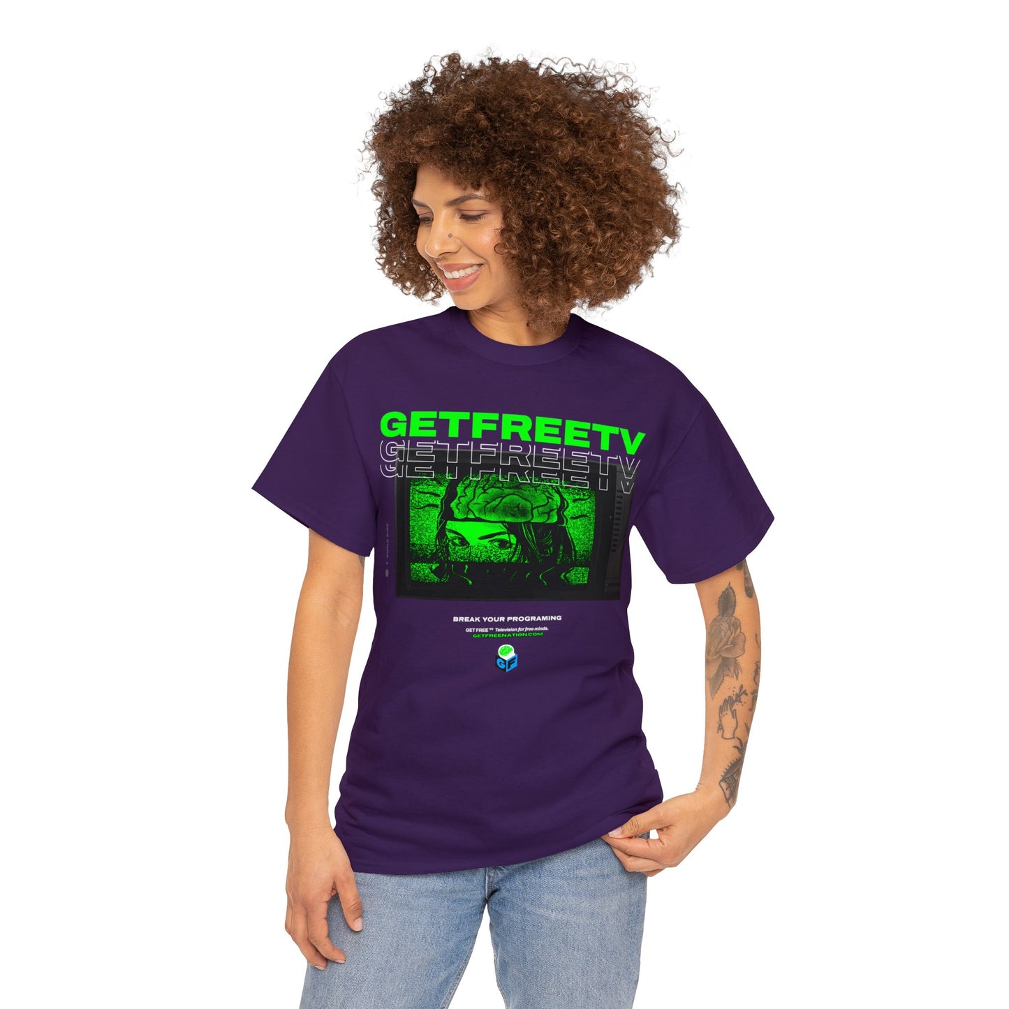 GETFREETV BREAK YOUR PROGRAMMING TEE