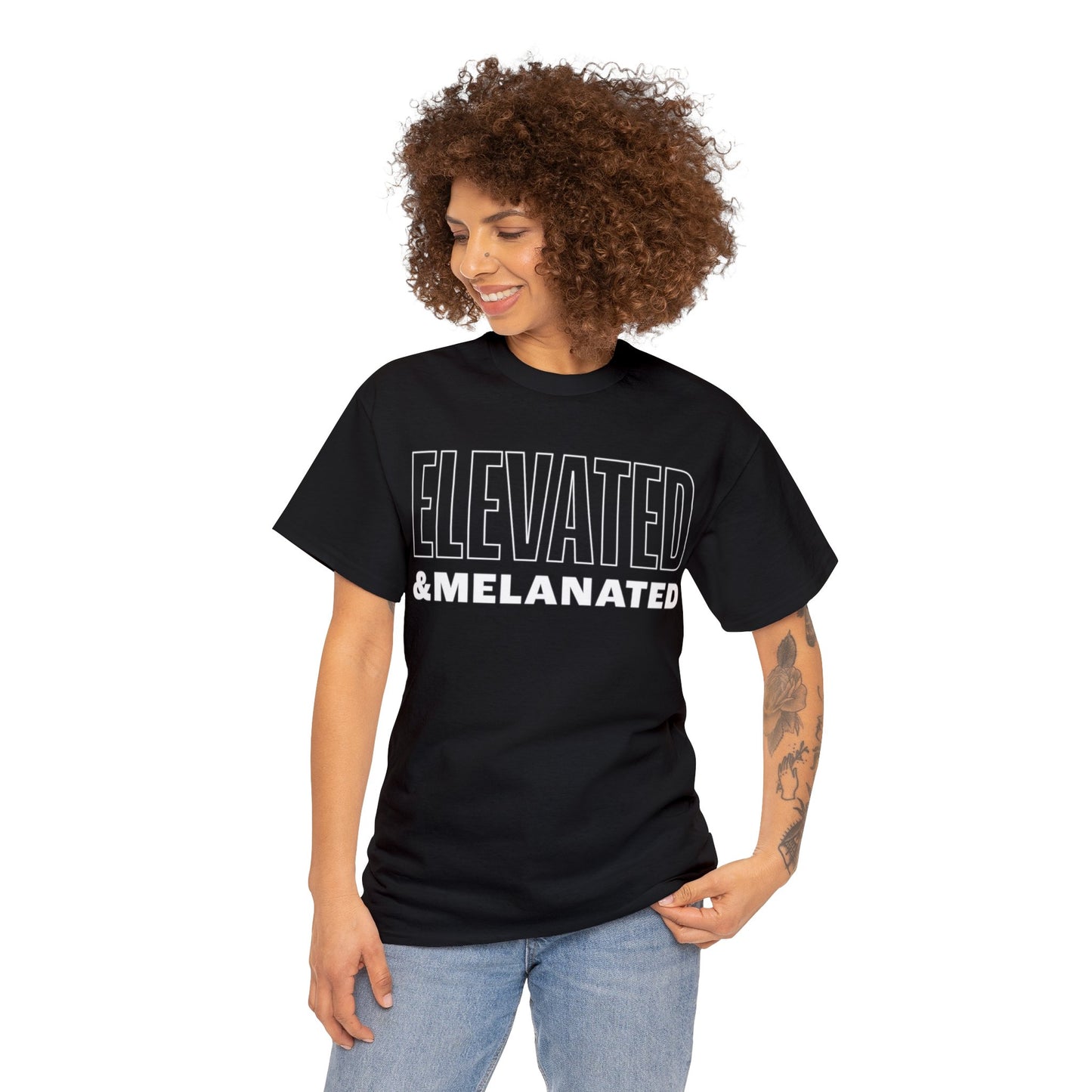 ELEVATED AND MELANATED STACKED TEE