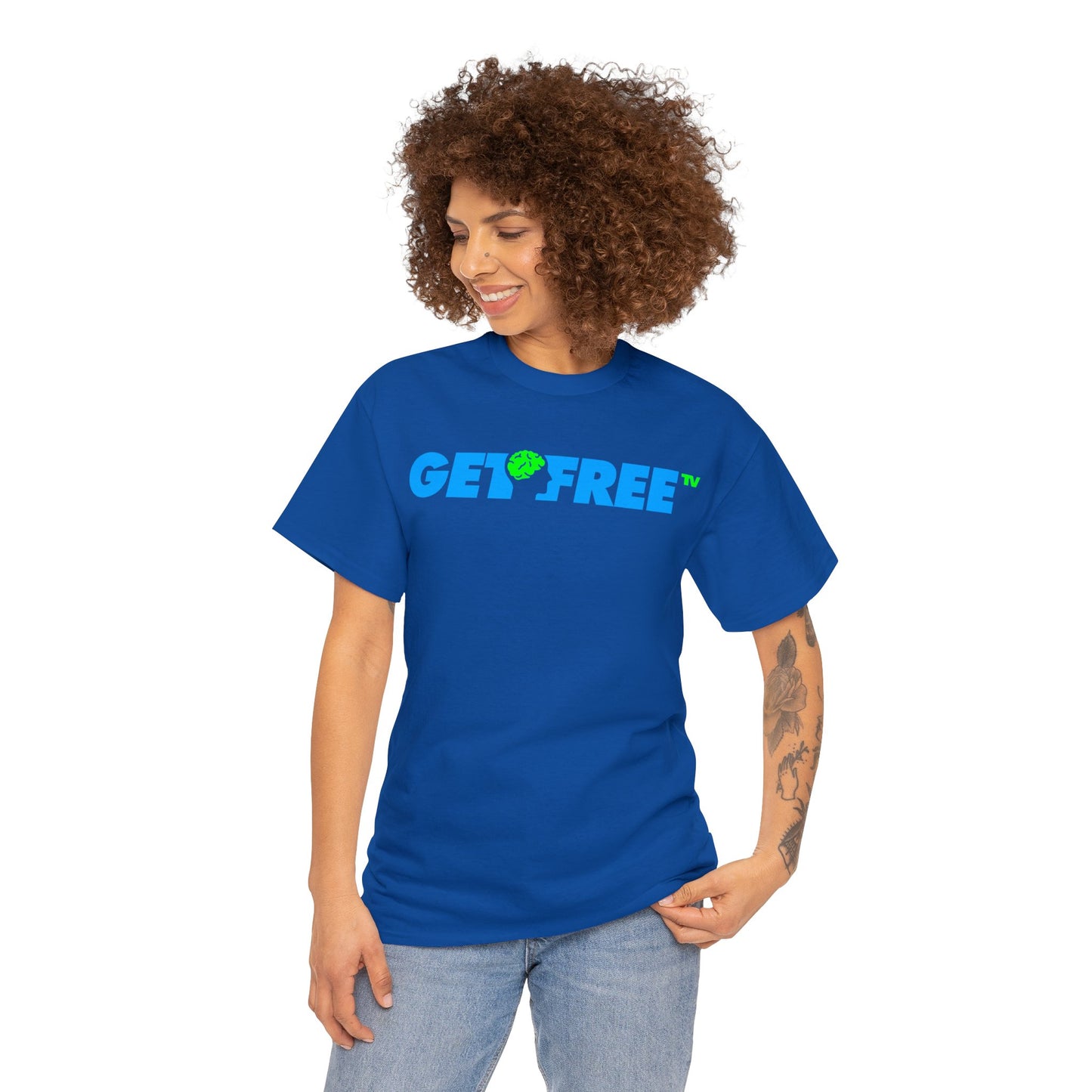 GETFREE BLUE BOX TEE